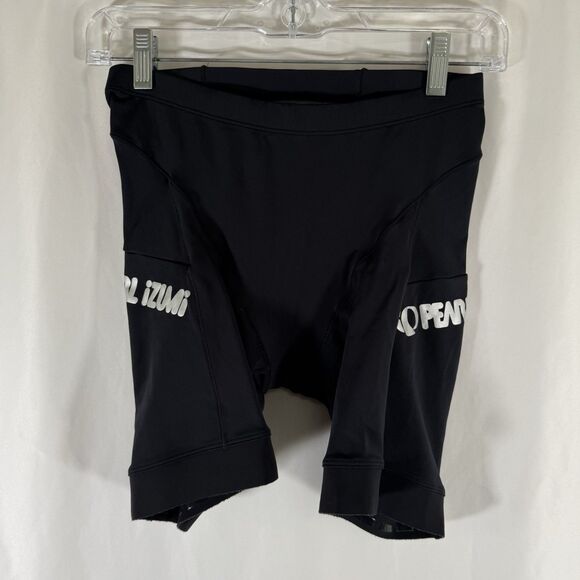 Pearl Izumi Cycling Shorts Women's Medium Black Compression Padded Bottom Drawst - Picture 1 of 14